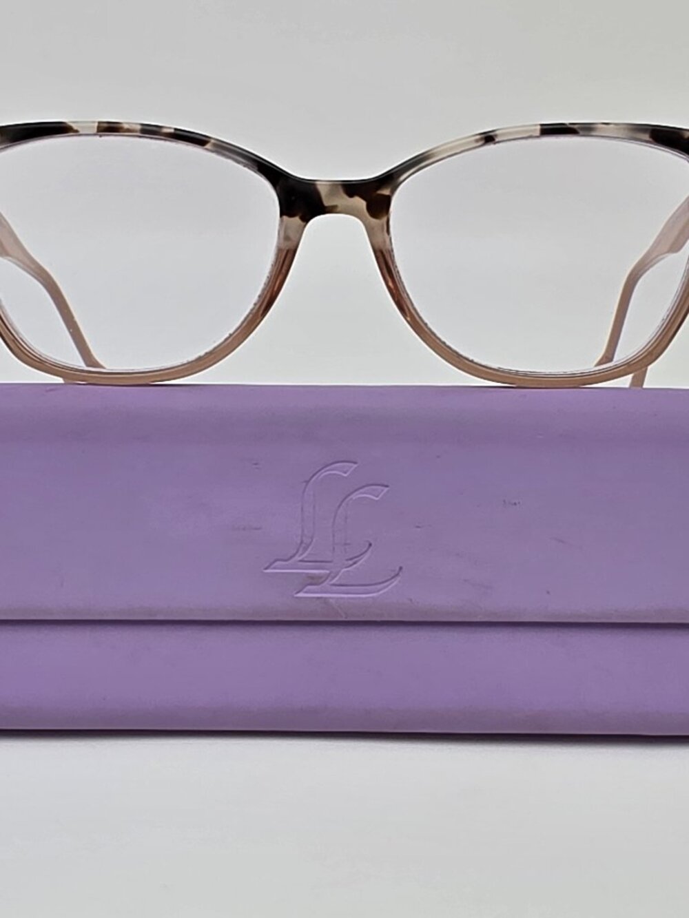 Lisa Loeb Eyewear Darling 218 Tortoise Pink Cat Eye Eyeglasses w/ Case